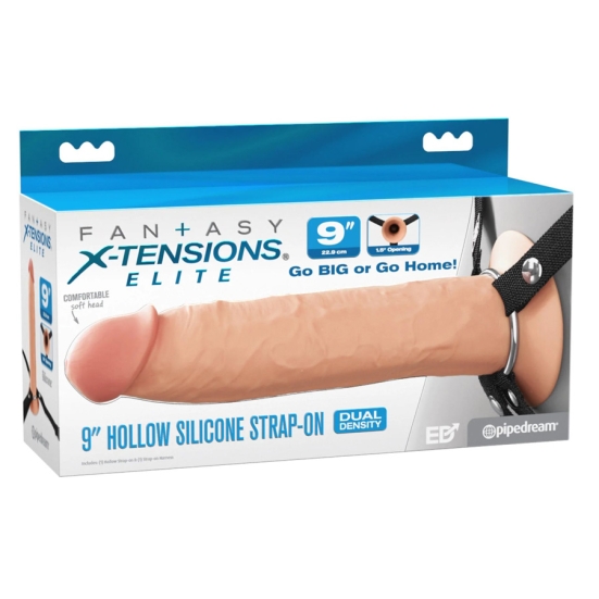 Страпон полый 9" Hollow Silicone