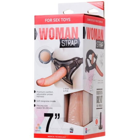Страпон с 2 насадками Woman Strap 7"